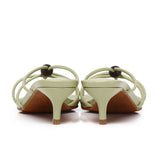 Ava Beads Strappy Heels (Green)