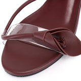 Romy Floral Strappy Heels (Maroon)