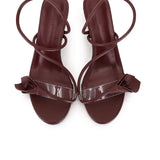 Romy Floral Strappy Heels (Maroon)