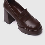 Happy Mind Platform Pumps (Brown)