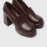 Happy Mind Platform Pumps (Brown)