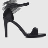 The Love Bow Trimmed Heels (Black)