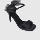 The Love Bow Trimmed Heels (Black)