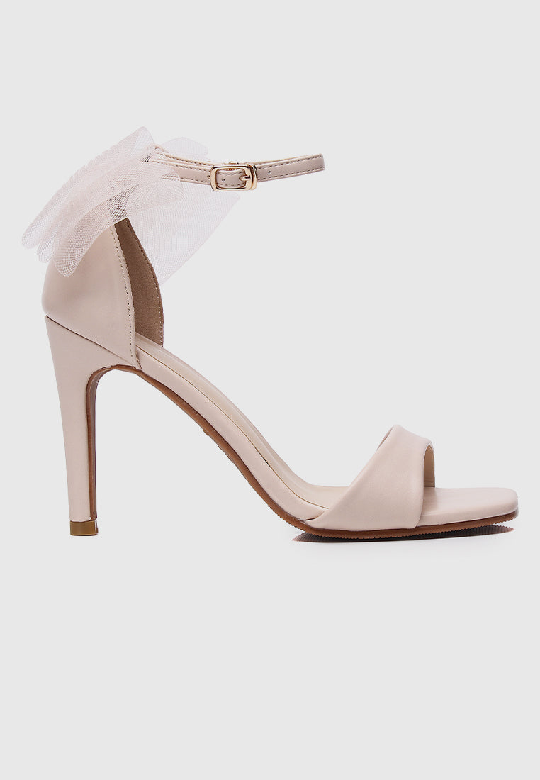 The Love Bow Trimmed Heels (Nude)