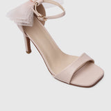 The Love Bow Trimmed Heels (Nude)