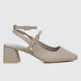 Glacier Mary Jane Block Heels (Nude)