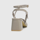 Glacier Mary Jane Block Heels (Nude)