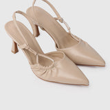 Ondine Pointed Toe Pumps (Almond)