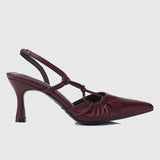 Ondine Pointed Toe Pumps (Maroon)