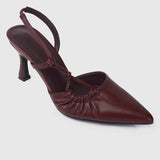 Ondine Pointed Toe Pumps (Maroon)