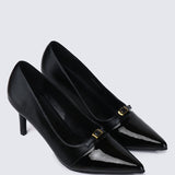 Callen Pointed Toe Pumps (Black)