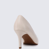 Callen Pointed Toe Pumps (Beige)