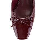 Freya Slingback Pumps With Bow (Maroon)