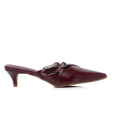 Asly Slip On Pumps Heels (Maroon)