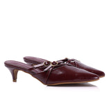 Asly Slip On Pumps Heels (Maroon)