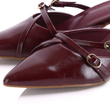 Asly Slip On Pumps Heels (Maroon)