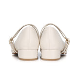 Florence Interchangeable Strap Mary Jane Pumps (Almond)
