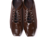 Lelli Two-Tone Ballet Sneakers (Espresso)