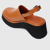 Be Happy Platform Clogs (Orange Red)