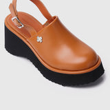 Be Happy Platform Clogs (Orange Red)