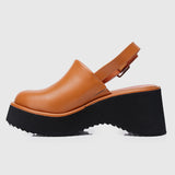 Be Happy Platform Clogs (Orange Red)