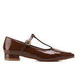 Callie Square Toe Mary Janes (Brown)