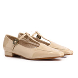 Callie Square Toe Mary Janes (Nude)