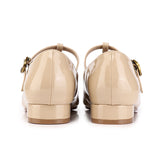 Callie Square Toe Mary Janes (Nude)