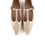 Callie Square Toe Mary Janes (Nude)