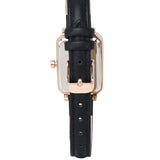 Zara Rose Gold Leather Analogue Watch (Black)