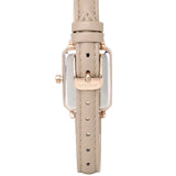 Zara Rose Gold Leather Analogue Watch (Beige)