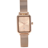 Zara Rose Gold Mesh Analogue Watch (Salmon)