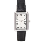 Sophia Silver Leather Analogue Watch  (Black)