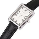 Sophia Silver Leather Analogue Watch  (Black)