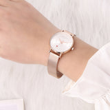 Be My Love  Rose Gold Mesh Analogue Watch (Silver)