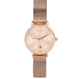 Be My Love  Rose Gold Mesh Analogue Watch  (Salmon)