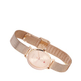 Be My Love  Rose Gold Mesh Analogue Watch  (Salmon)