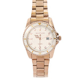 Victoria Rose Gold Stainless Steel Strap Watch V2 (Beige)