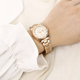 Victoria Rose Gold Stainless Steel Strap Watch V2 (Beige)