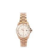 Victoria Rose Gold Stainless Steel Strap Watch V2 (Beige)