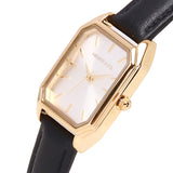 Norene Leather Strap Analog Watch (Black)