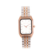 Norene Stainless Steel Strap Analog Watch (Silver/Rose Gold)