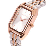 Norene Stainless Steel Strap Analog Watch (Silver/Rose Gold)