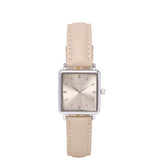 Ollie Leather Strap Analog Watch (Beige)