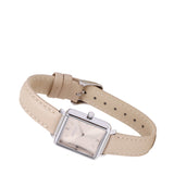 Ollie Leather Strap Analog Watch (Beige)