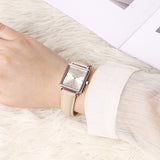 Ollie Leather Strap Analog Watch (Beige)