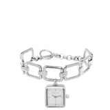Scarlett Stainless Steel Chain Bracelet Watch (Silver)