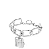 Scarlett Stainless Steel Chain Bracelet Watch (Silver)