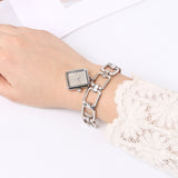 Scarlett Stainless Steel Chain Bracelet Watch (Silver)