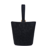 Nellie Petite Top Handle Bucket Bag (Black)